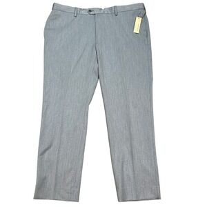 Oak Hill Modern Fit Pants Men 44x32 Light Blue Dress Straight Leg Flat Front NEW